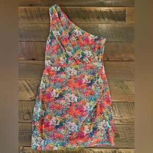 Ramy Brook Multicolor Sequin Floral Dress